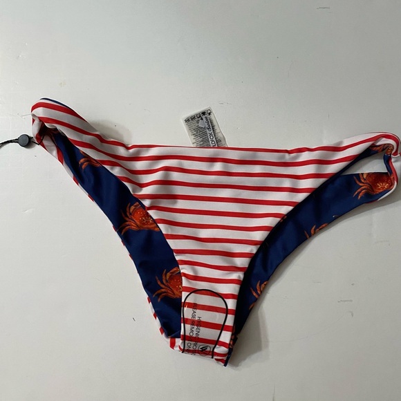 NWT Wildfox Crabby Stripe Reversible Bikini Bottom - Picture 7 of 13